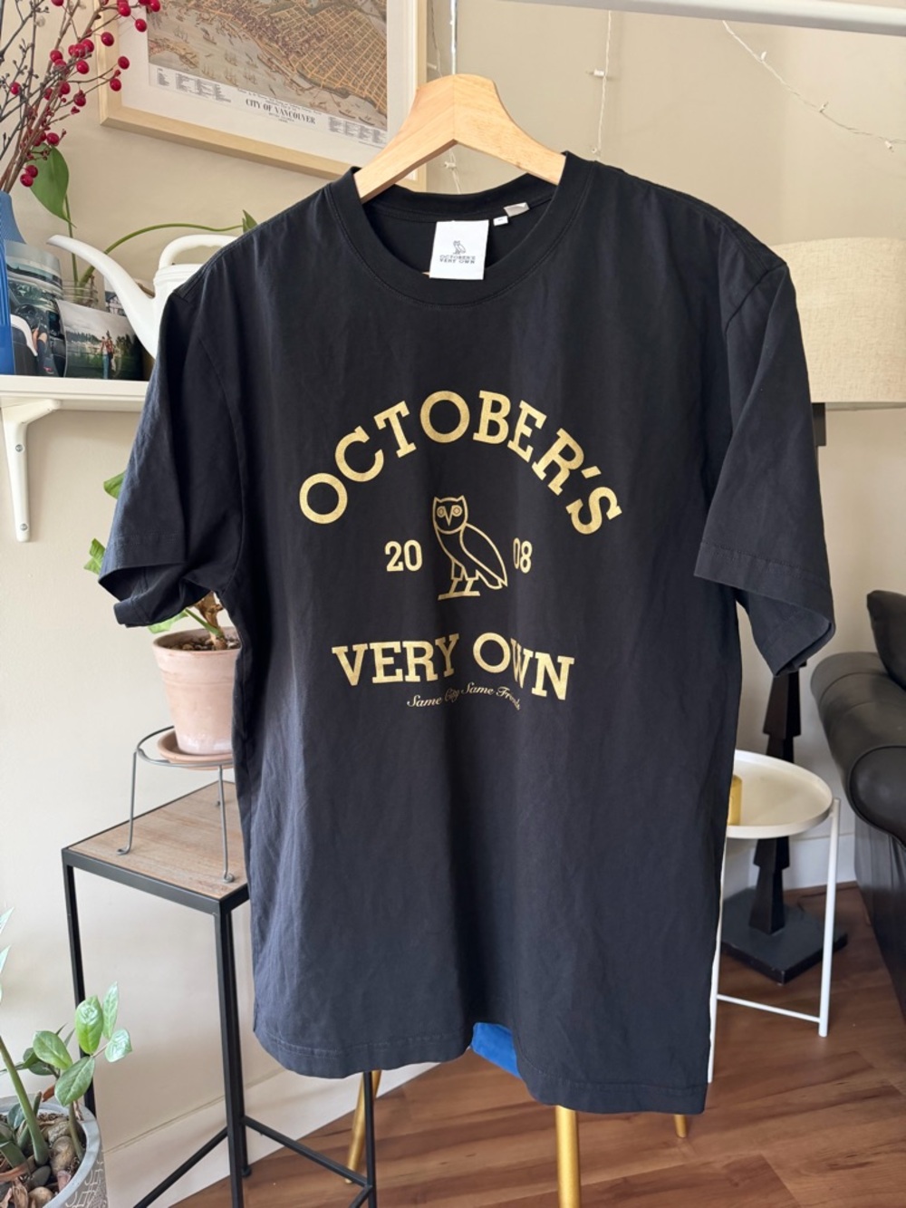 October's Very Own Black Graphic Tee with Gold Print - Picture 2 of 5